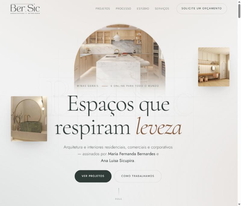 Ber.Sic website on desktop